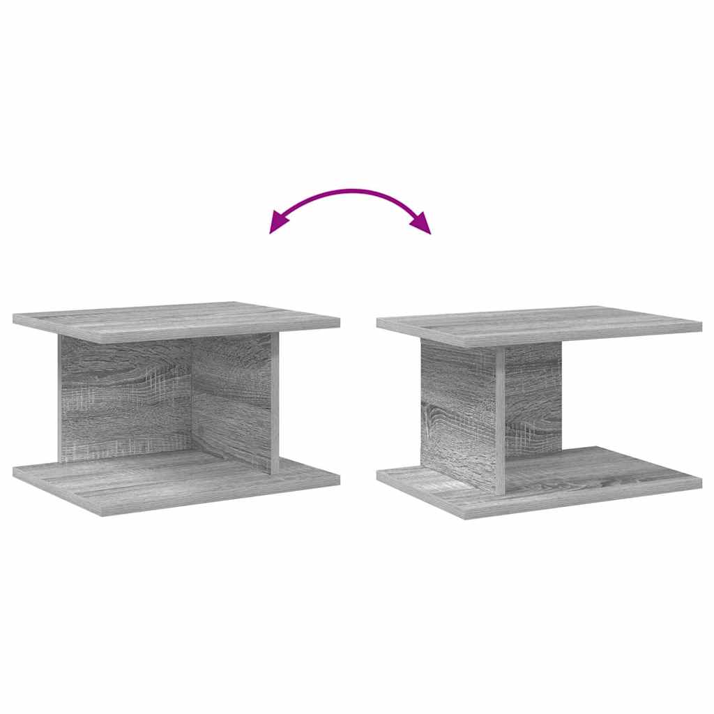 Sengebord 2 pcs Grå Sonoma 40 x 30 x 25 cm Konstrueret træ