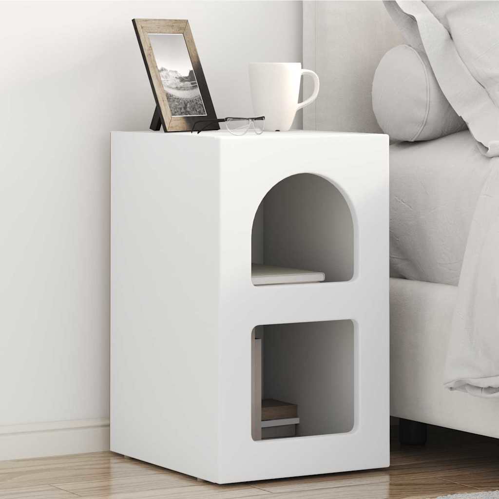 Sengebord 2 pcs Hvid 29,5 x 33,5 x 50 cm Konstrueret træ