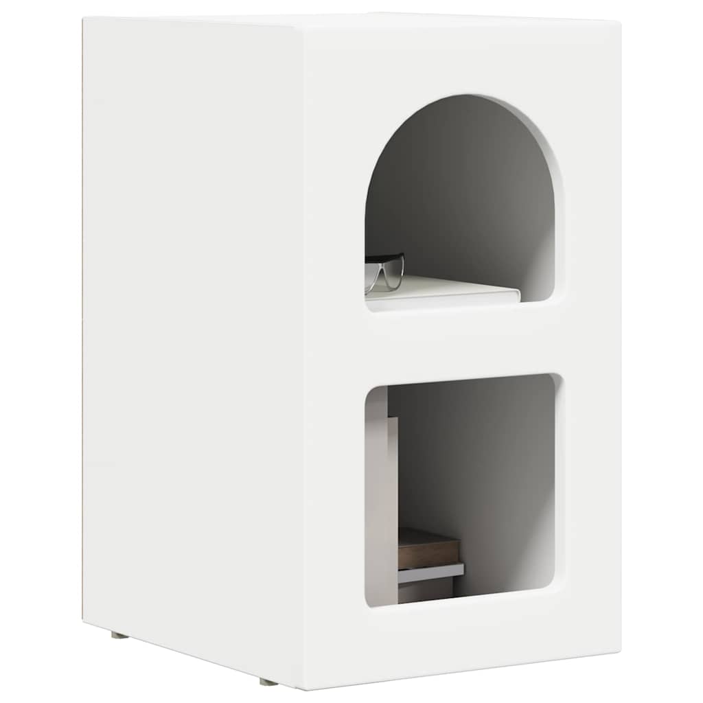 Sengebord 2 pcs Hvid 29,5 x 33,5 x 50 cm Konstrueret træ