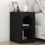 Sengebord 2 pcs Sort 29,5 x 33,5 x 50 cm Konstrueret træ