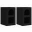 Sengebord 2 pcs Sort 29,5 x 33,5 x 50 cm Konstrueret træ