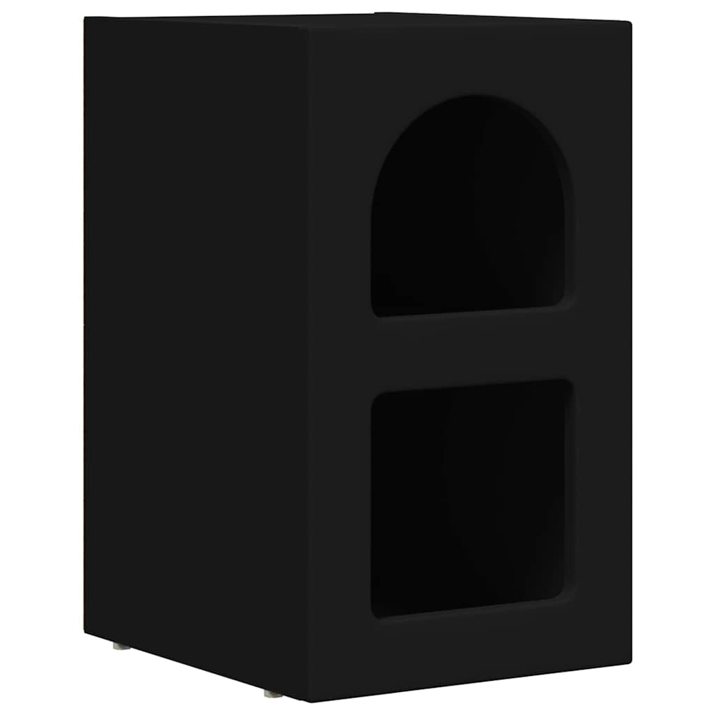 Sengebord 2 pcs Sort 29,5 x 33,5 x 50 cm Konstrueret træ
