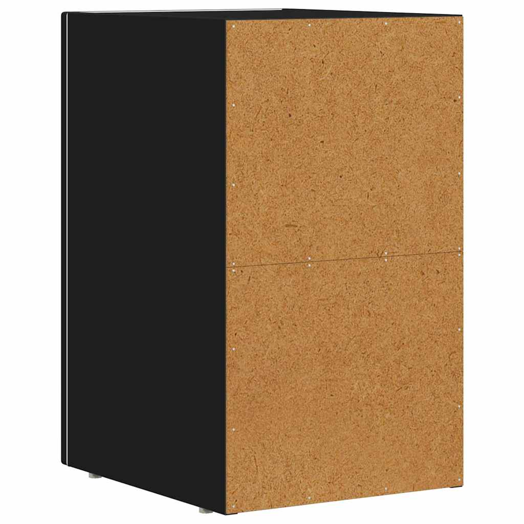 Sengebord 2 pcs Sort 29,5 x 33,5 x 50 cm Konstrueret træ