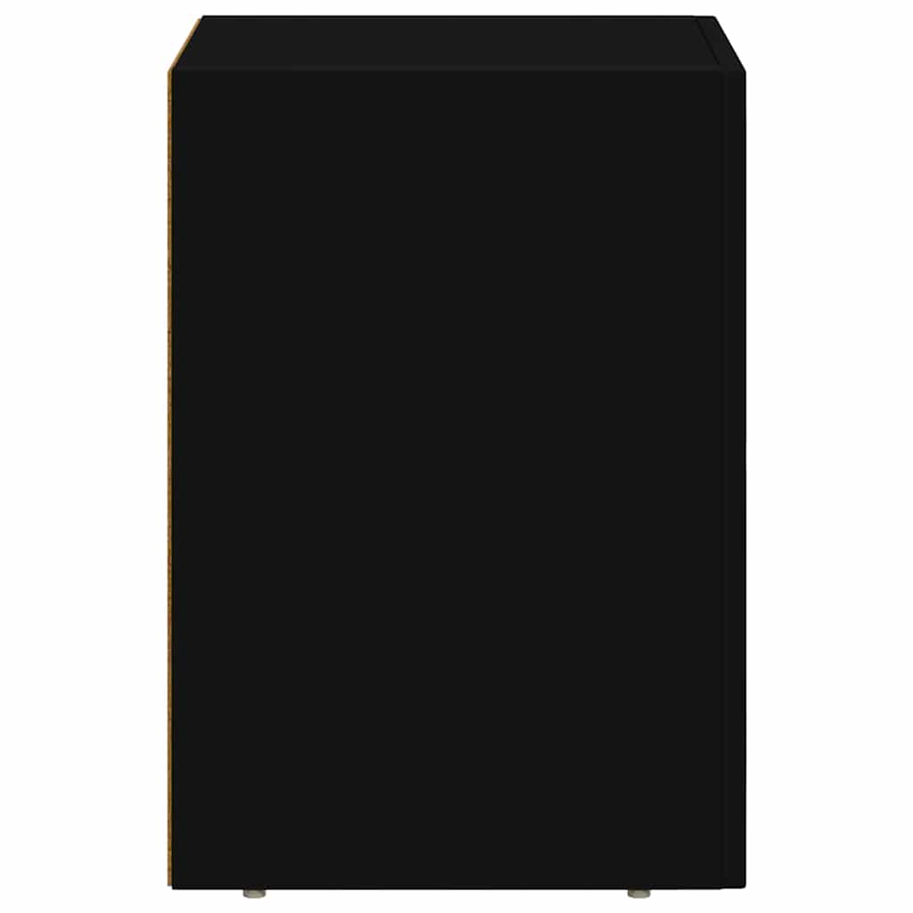 Sengebord 2 pcs Sort 29,5 x 33,5 x 50 cm Konstrueret træ