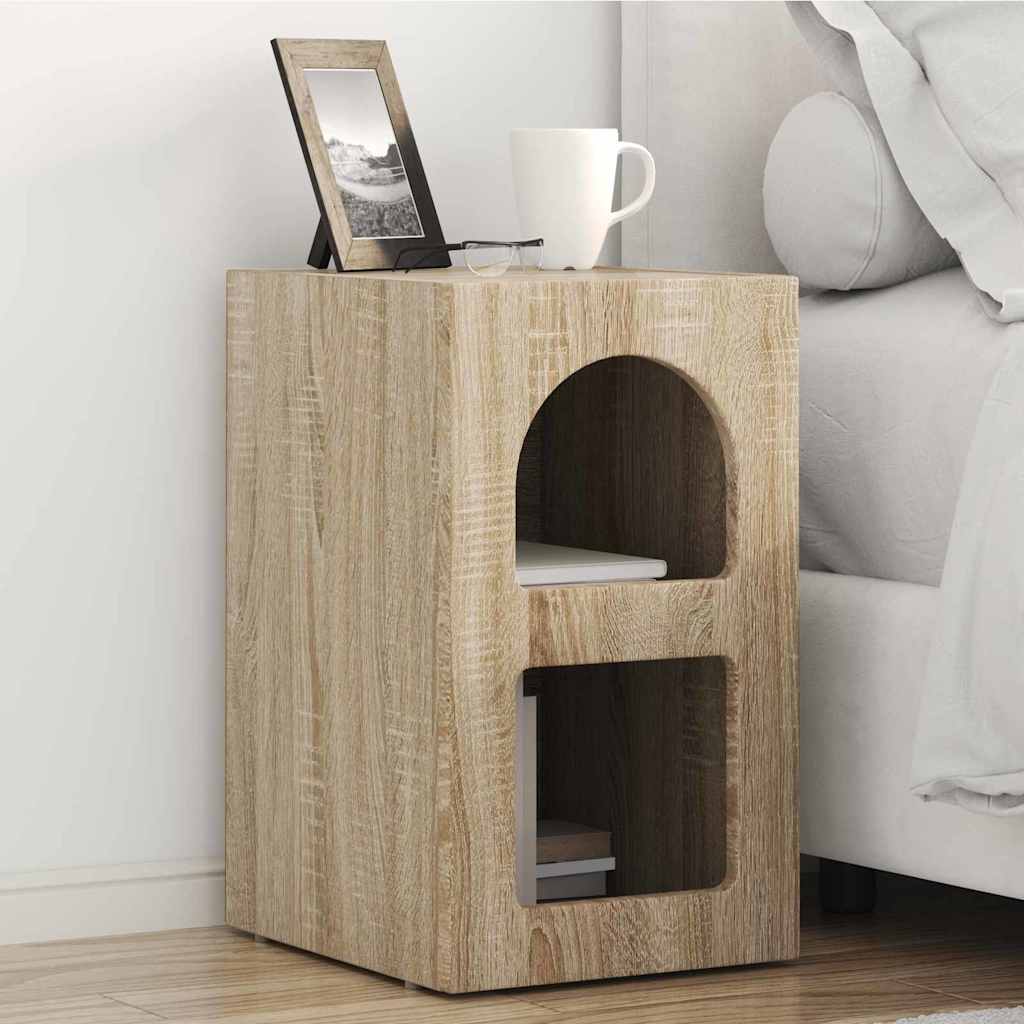 Sengebord ELST 2 stk. Sonoma eg 29,5 x 33,5 x 50 cm billede