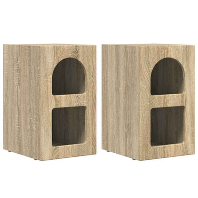 Sengebord ELST 2 stk. Sonoma eg 29,5 x 33,5 x 50 cm