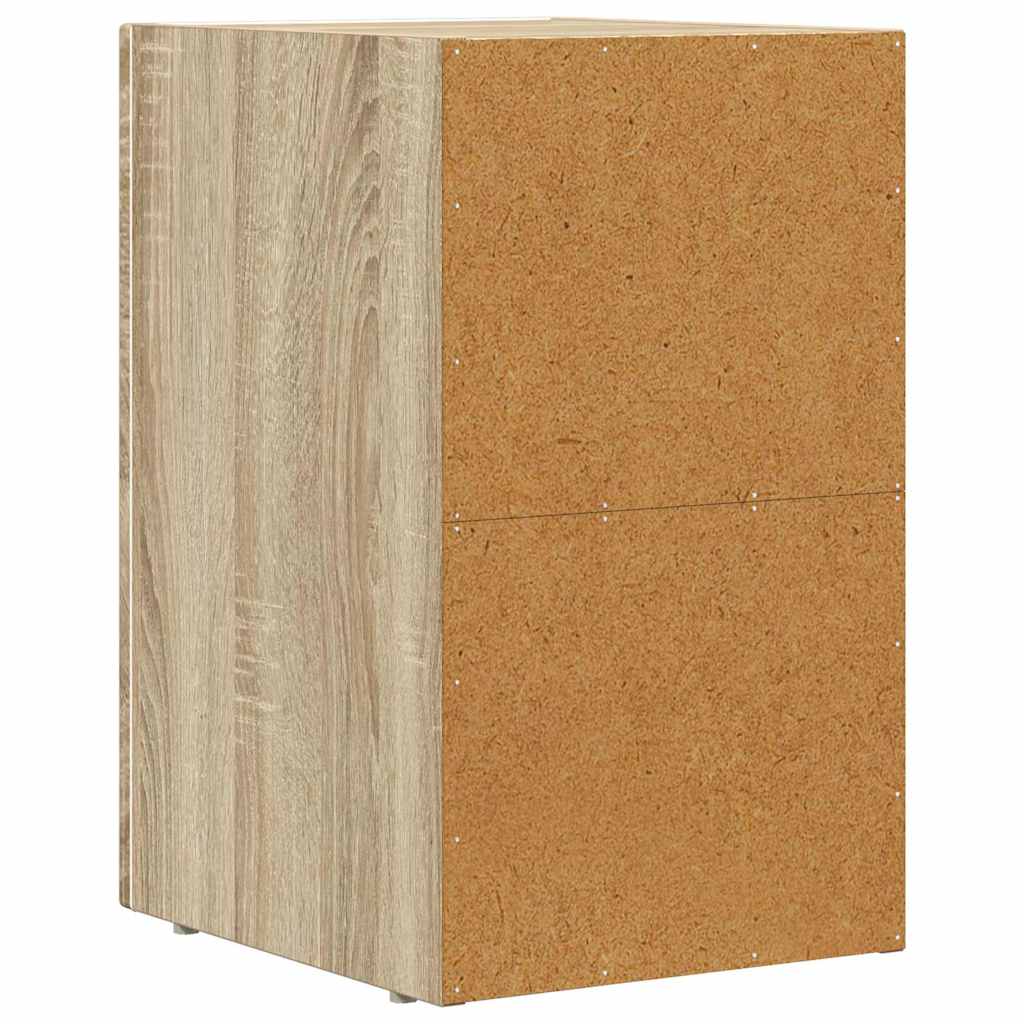 Sengebord 2 pcs Sonoma eg 29,5 x 33,5 x 50 cm Konstrueret træ