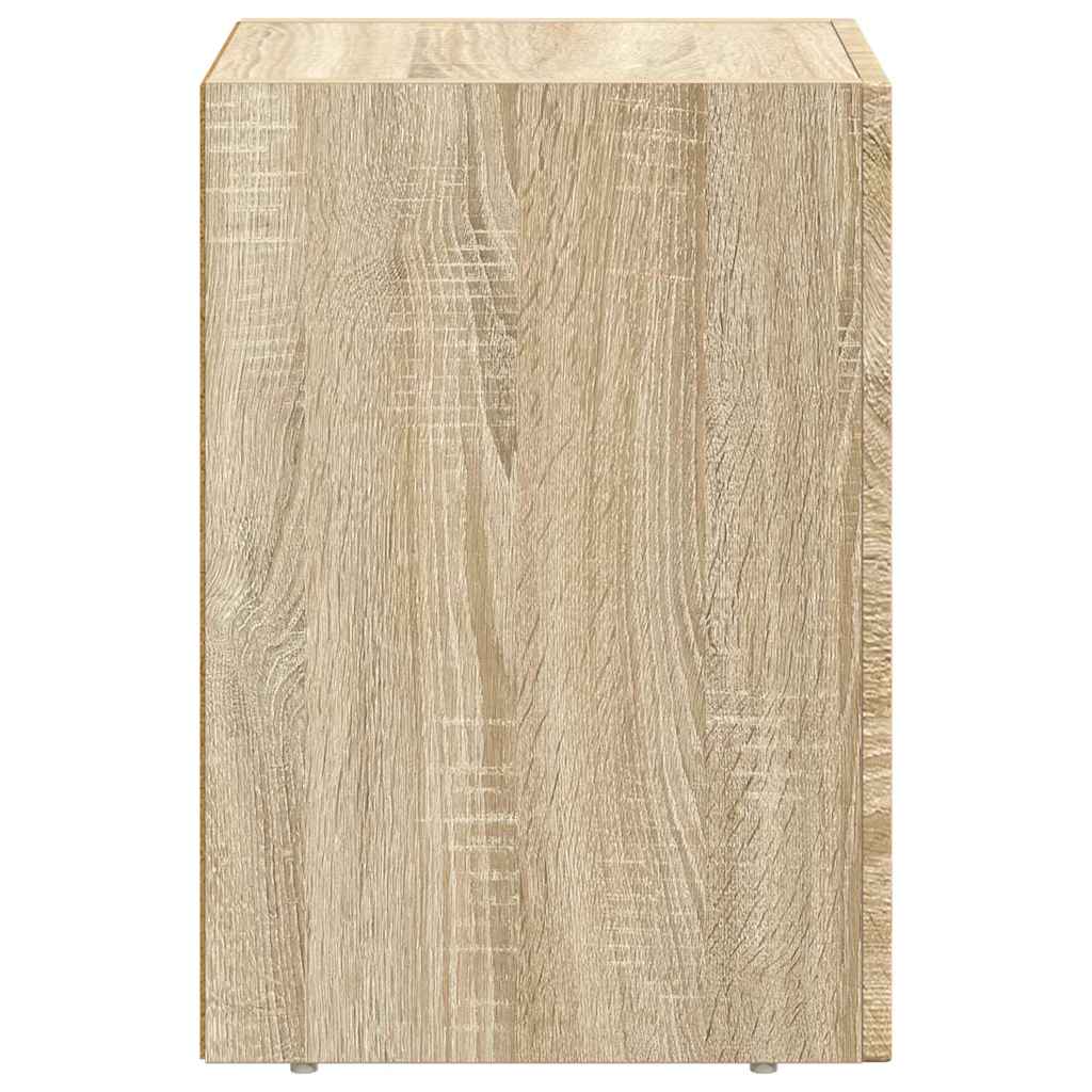 Sengebord 2 pcs Sonoma eg 29,5 x 33,5 x 50 cm Konstrueret træ