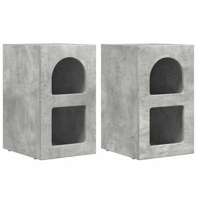 Sengebord ELST 2 stk. Beton Grå 29,5 x 33,5 x 50 cm