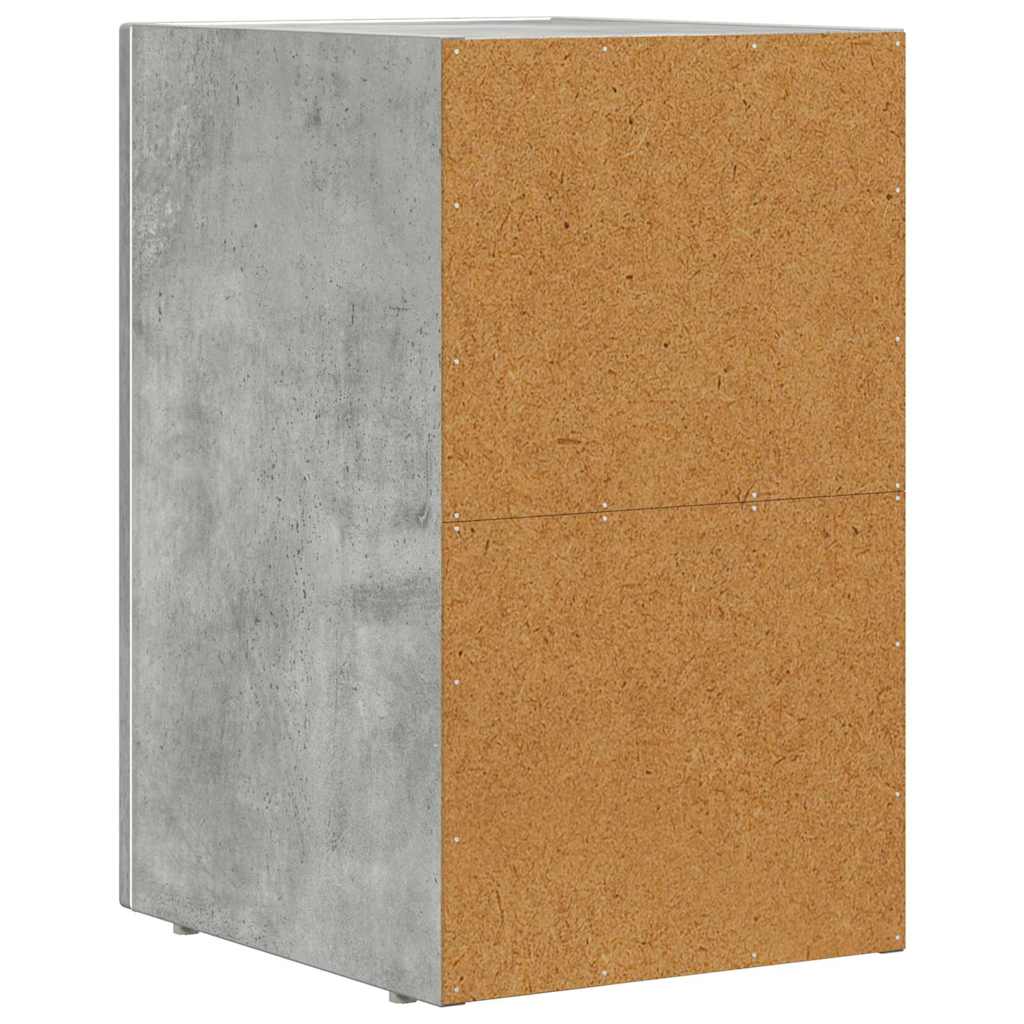 Sengebord 2 pcs Beton Grå 29,5 x 33,5 x 50 cm Konstrueret træ