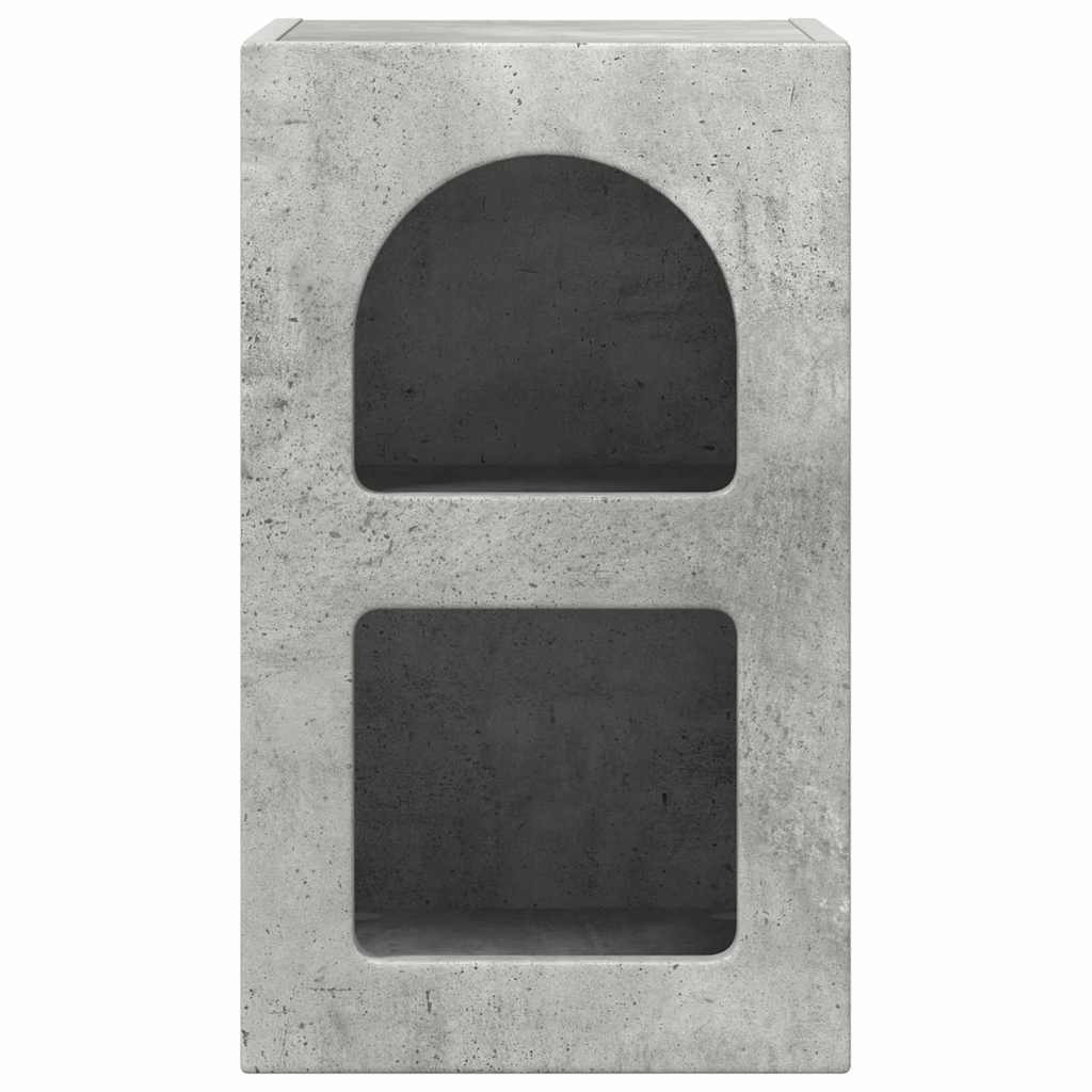 Sengebord 2 pcs Beton Grå 29,5 x 33,5 x 50 cm Konstrueret træ