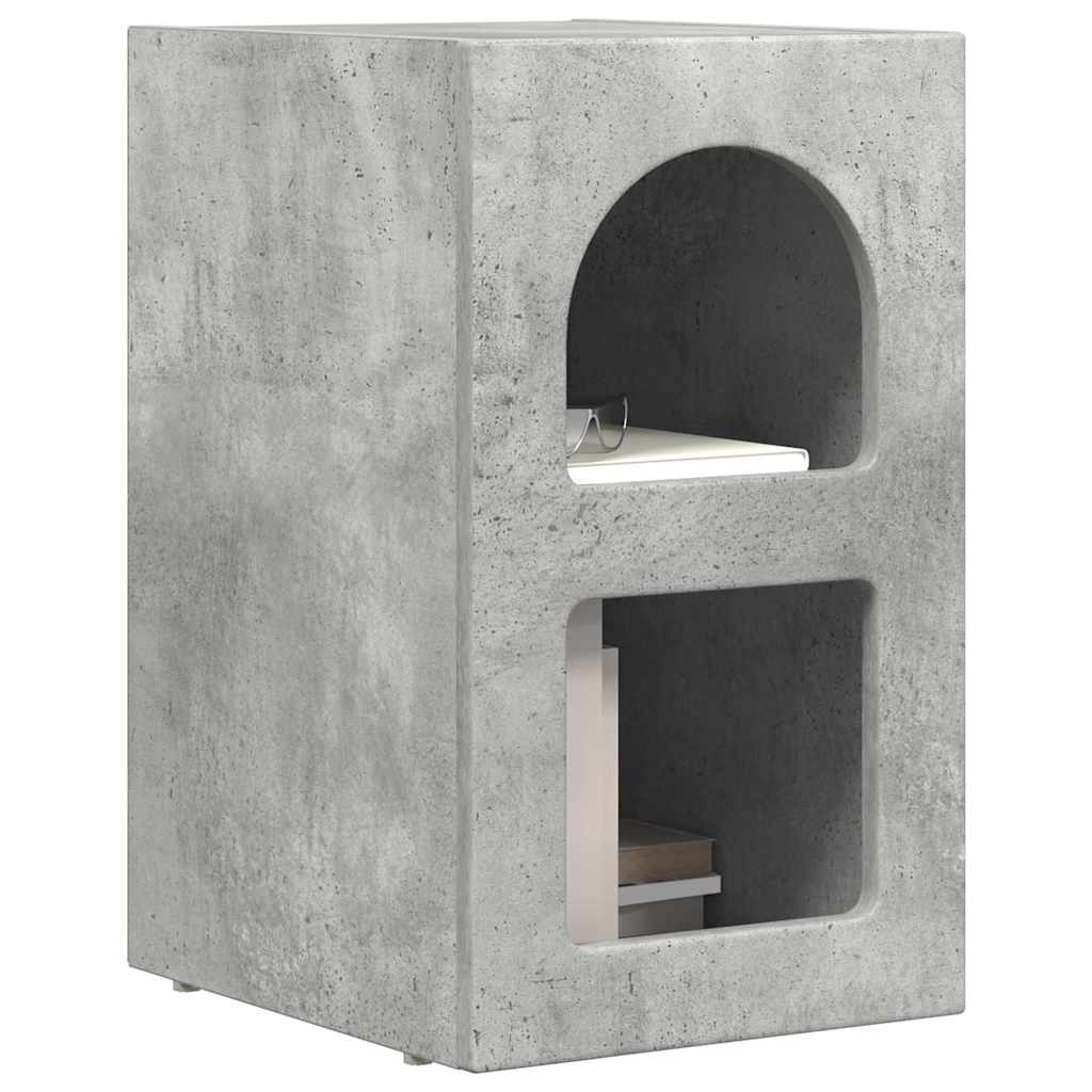 Sengebord 2 pcs Beton Grå 29,5 x 33,5 x 50 cm Konstrueret træ