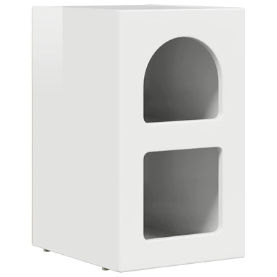 Sengebord ELST Høj gloss hvid 29,5 x 33,5 x 50 cm