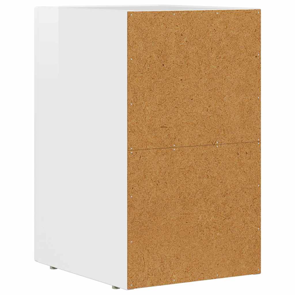 Sengebord 2 pcs Høj gloss hvid 29,5 x 33,5 x 50 cm