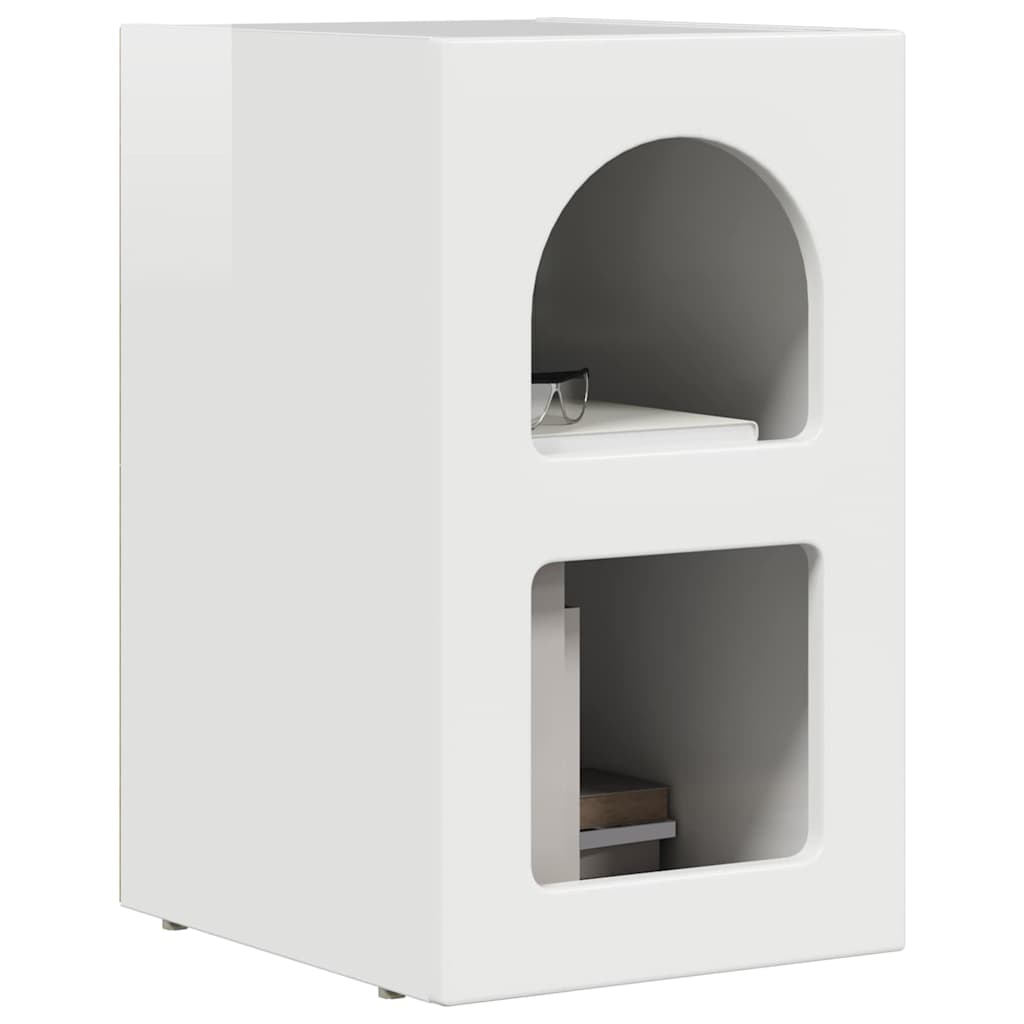 Sengebord 2 pcs Høj gloss hvid 29,5 x 33,5 x 50 cm