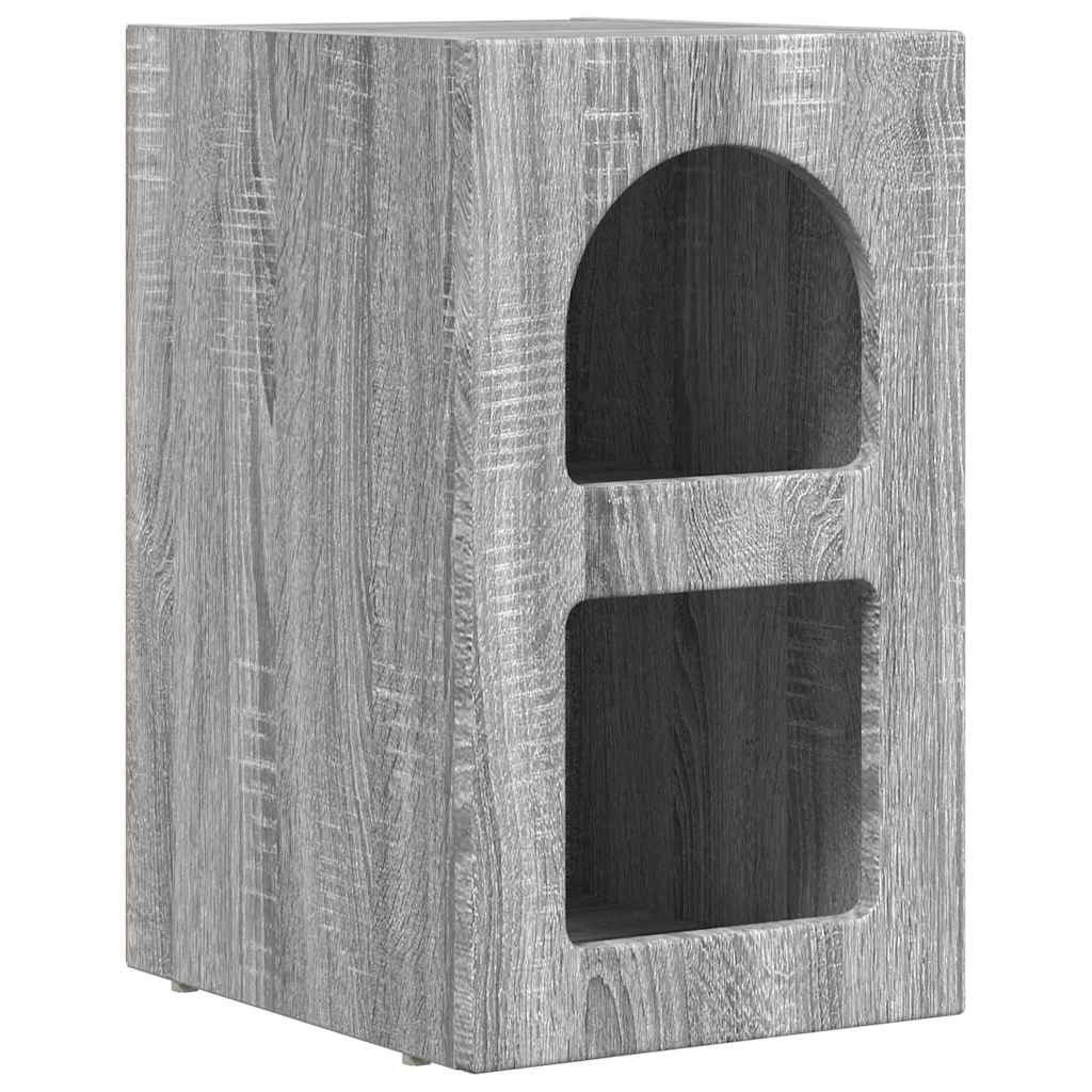 Sengebord 2 pcs Grå Sonoma 29,5 x 33,5 x 50 cm Konstrueret træ