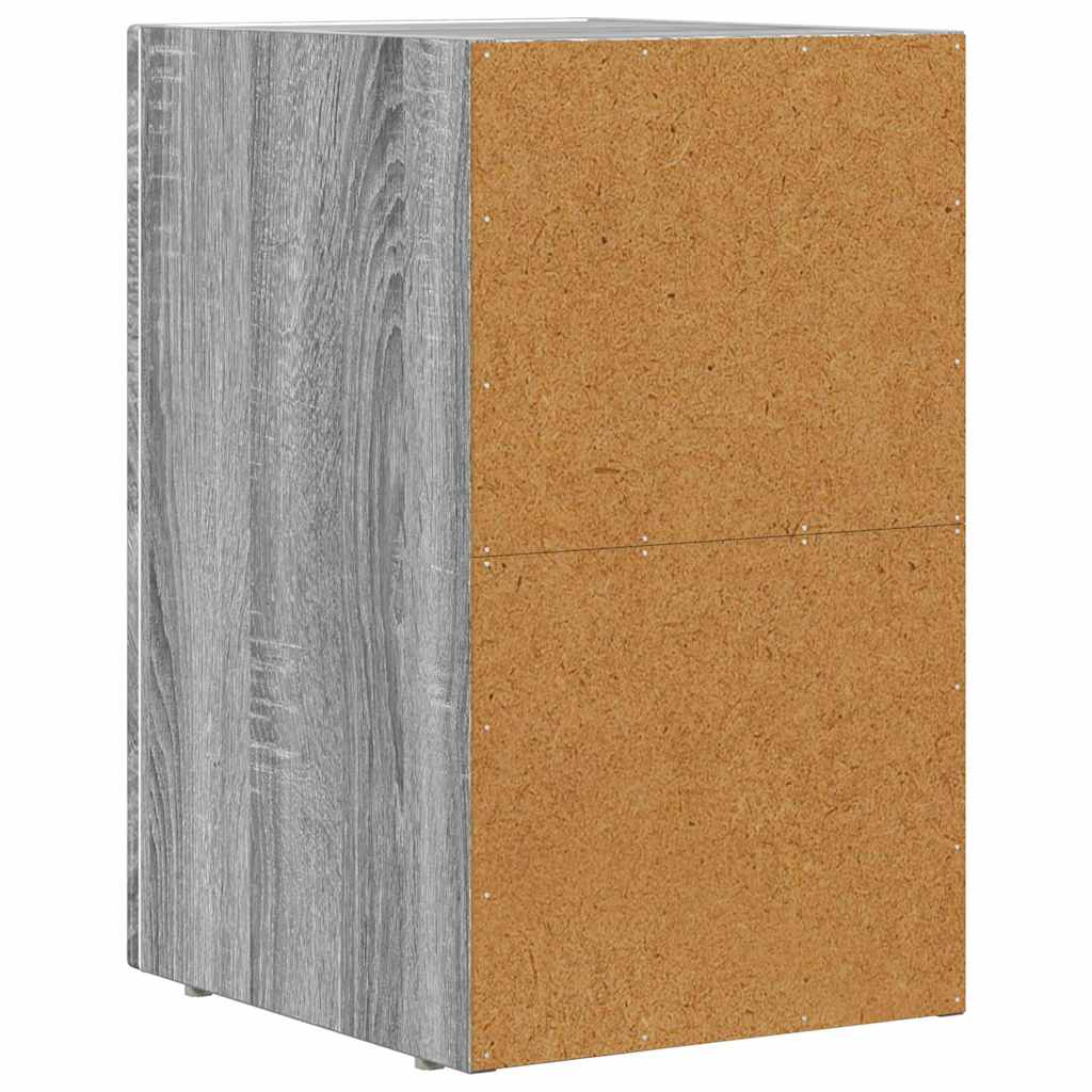 Sengebord 2 pcs Grå Sonoma 29,5 x 33,5 x 50 cm Konstrueret træ