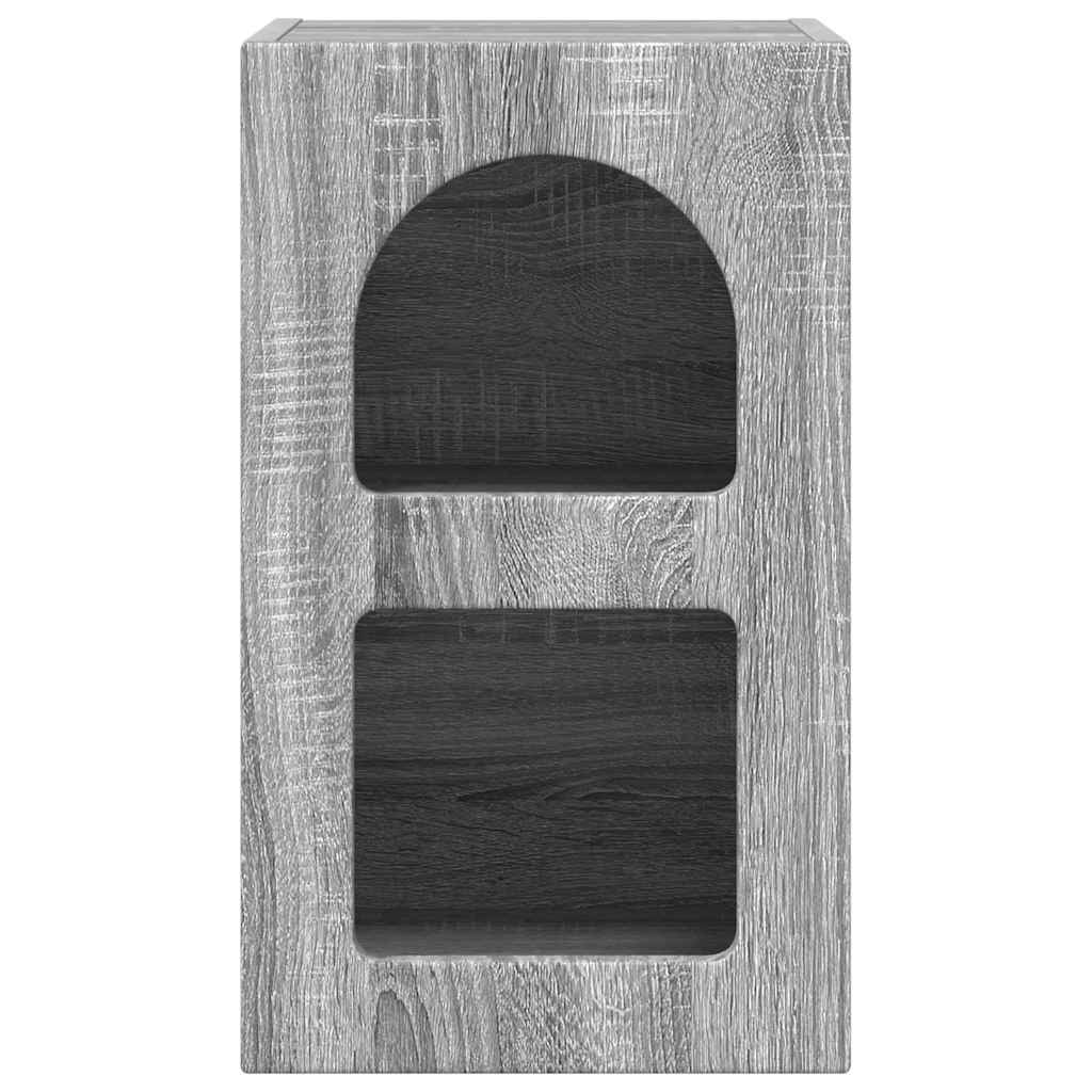 Sengebord 2 pcs Grå Sonoma 29,5 x 33,5 x 50 cm Konstrueret træ