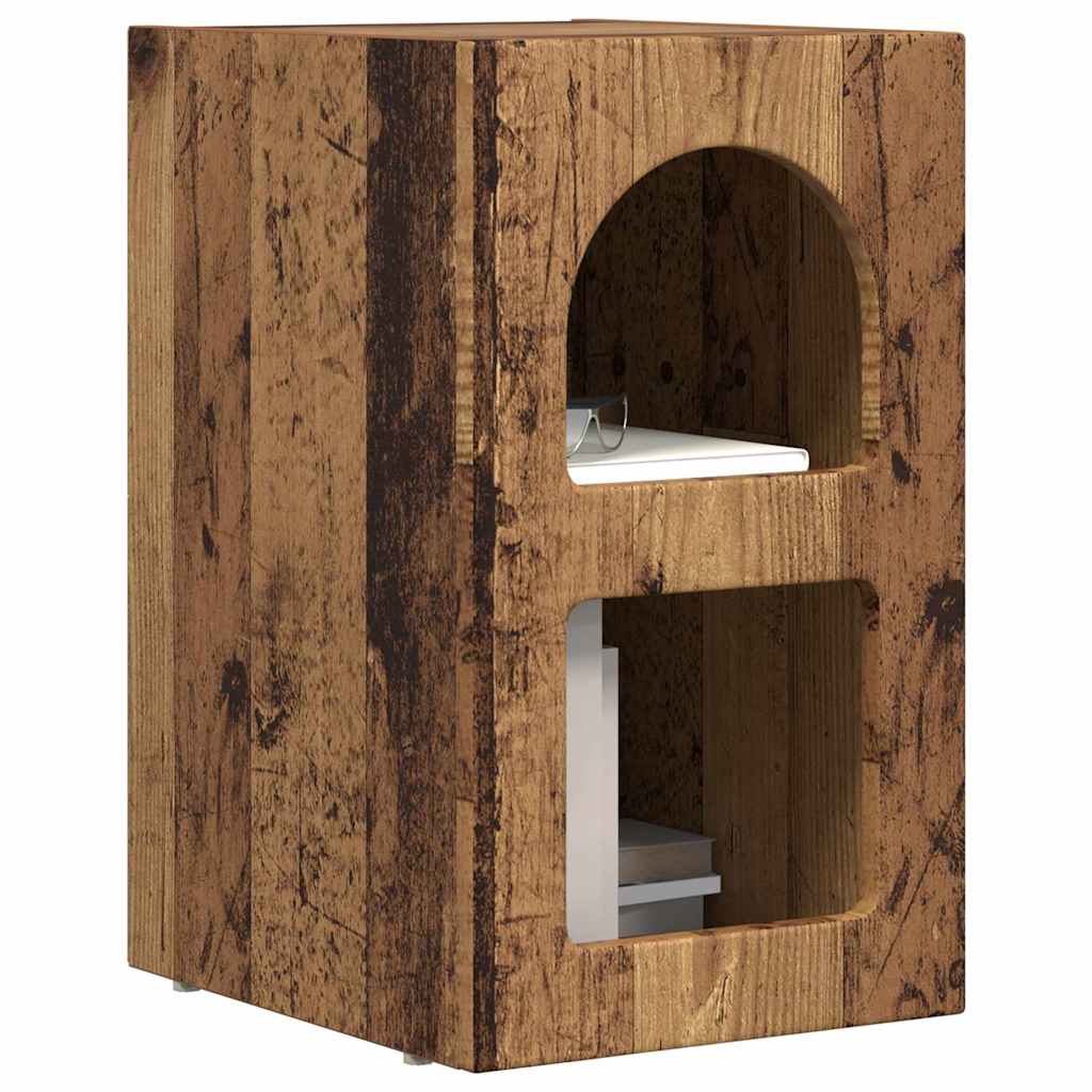 Sengebord Gammelt træ 29,5 x 33,5 x 50 cm Konstrueret træ