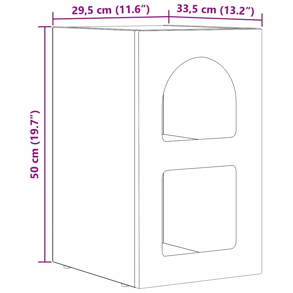 Sengebord Gammelt træ 29,5 x 33,5 x 50 cm Konstrueret træ