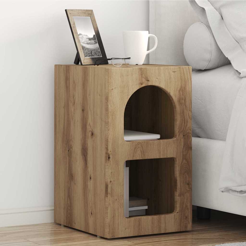Sengebord ELST 2 stk. Artisan Egetræ 29,5 x 33,5 x 50 cm billede