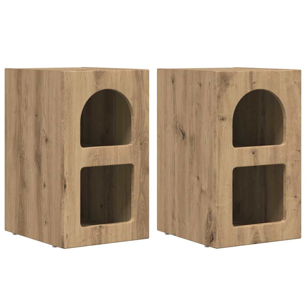 Sengebord 2 pcs Artisan Egetræ 29,5 x 33,5 x 50 cm