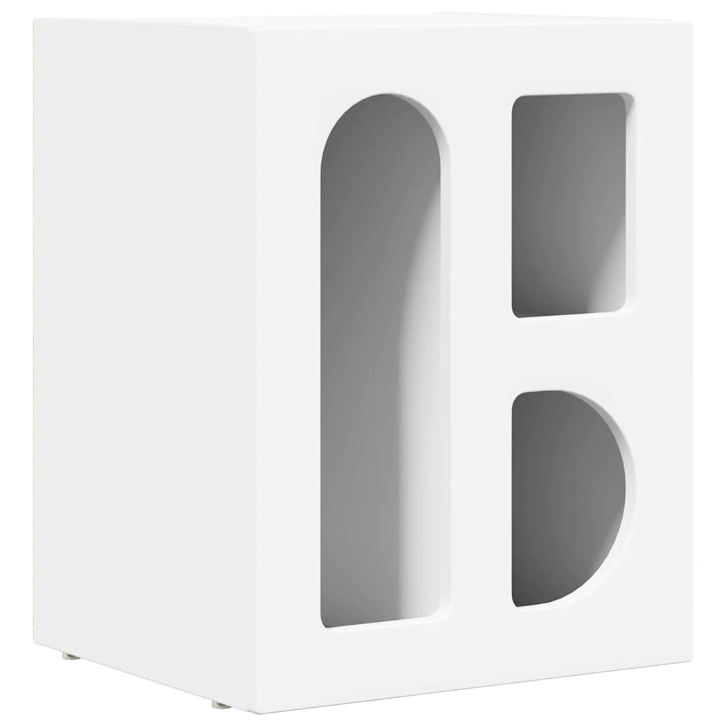 Sengebord 2 pcs Hvid 40 x 35 x 50 cm Konstrueret træ
