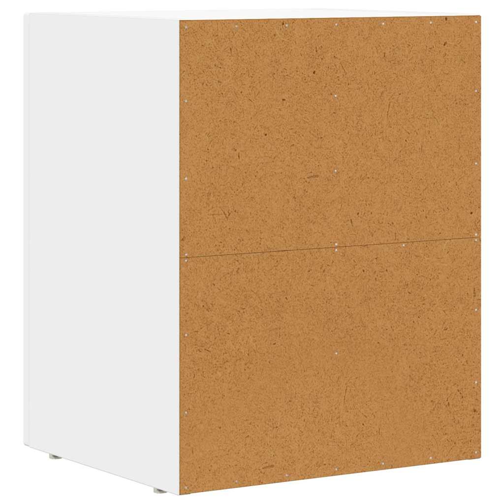 Sengebord 2 pcs Hvid 40 x 35 x 50 cm Konstrueret træ