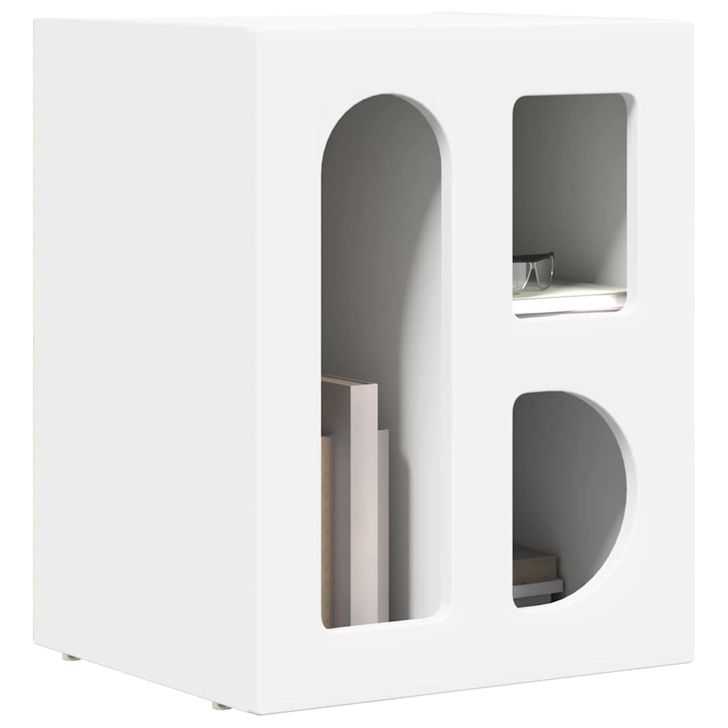 Sengebord 2 pcs Hvid 40 x 35 x 50 cm Konstrueret træ