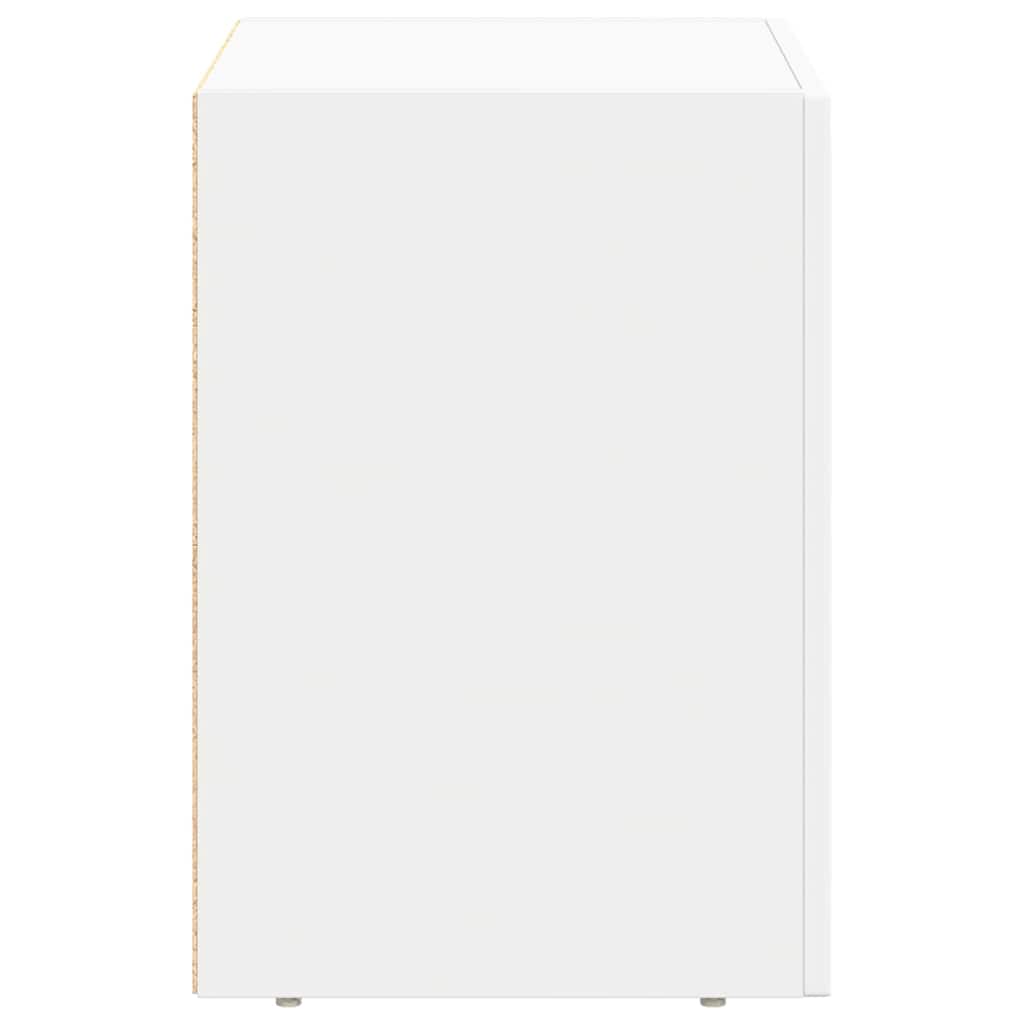 Sengebord 2 pcs Hvid 40 x 35 x 50 cm Konstrueret træ