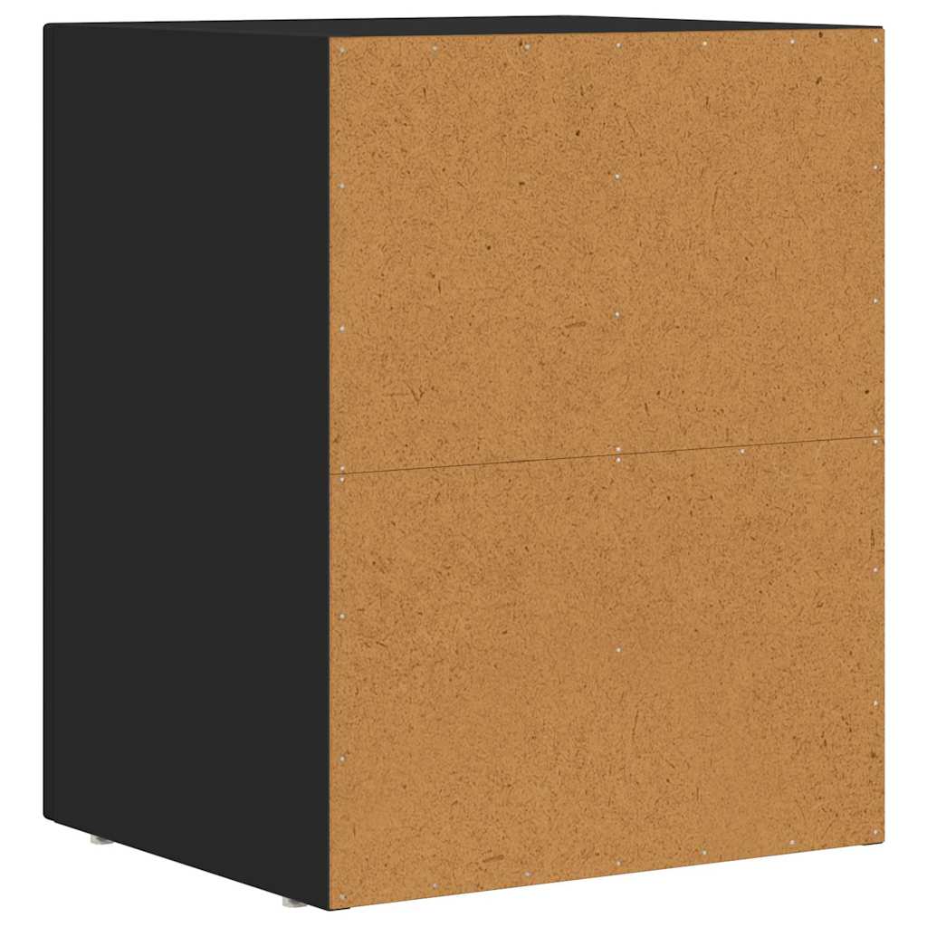 Sengebord Sort 40 x 35 x 50 cm Konstrueret træ