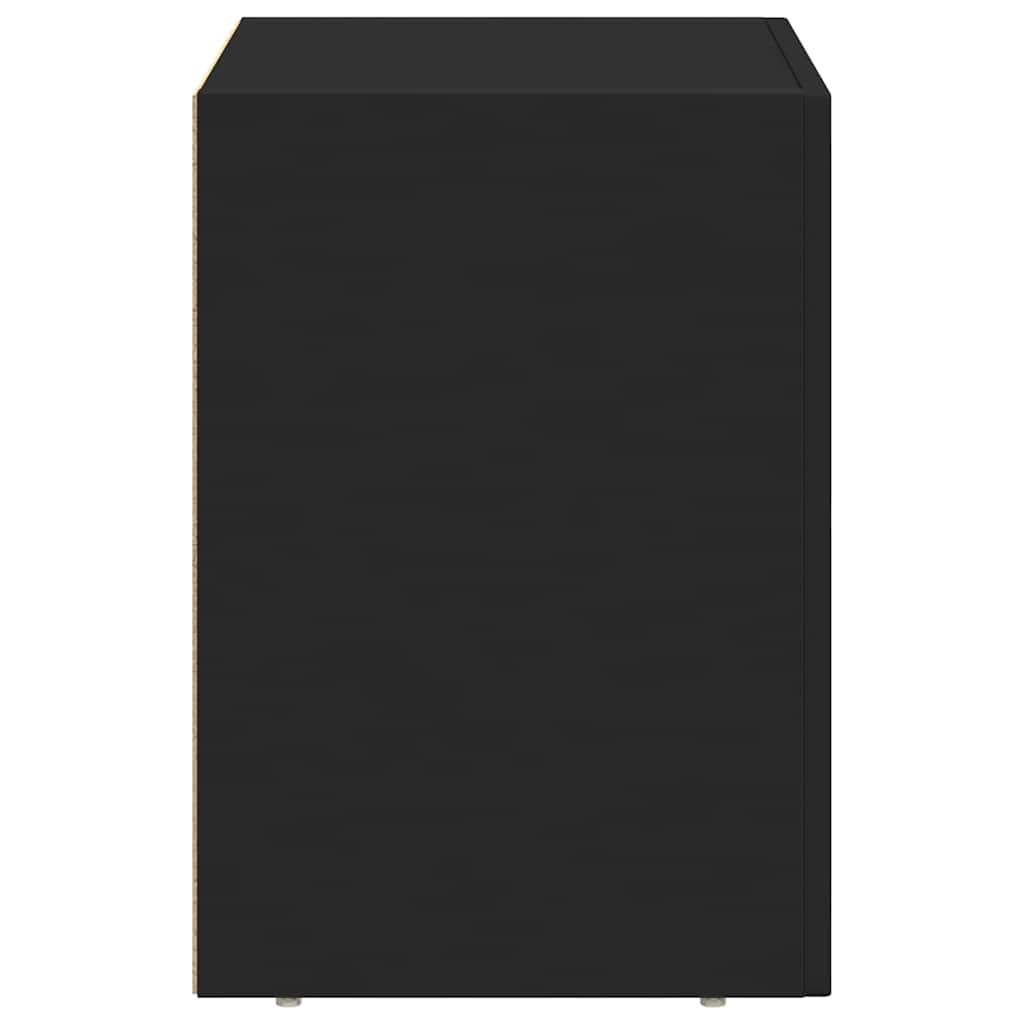 Sengebord Sort 40 x 35 x 50 cm Konstrueret træ