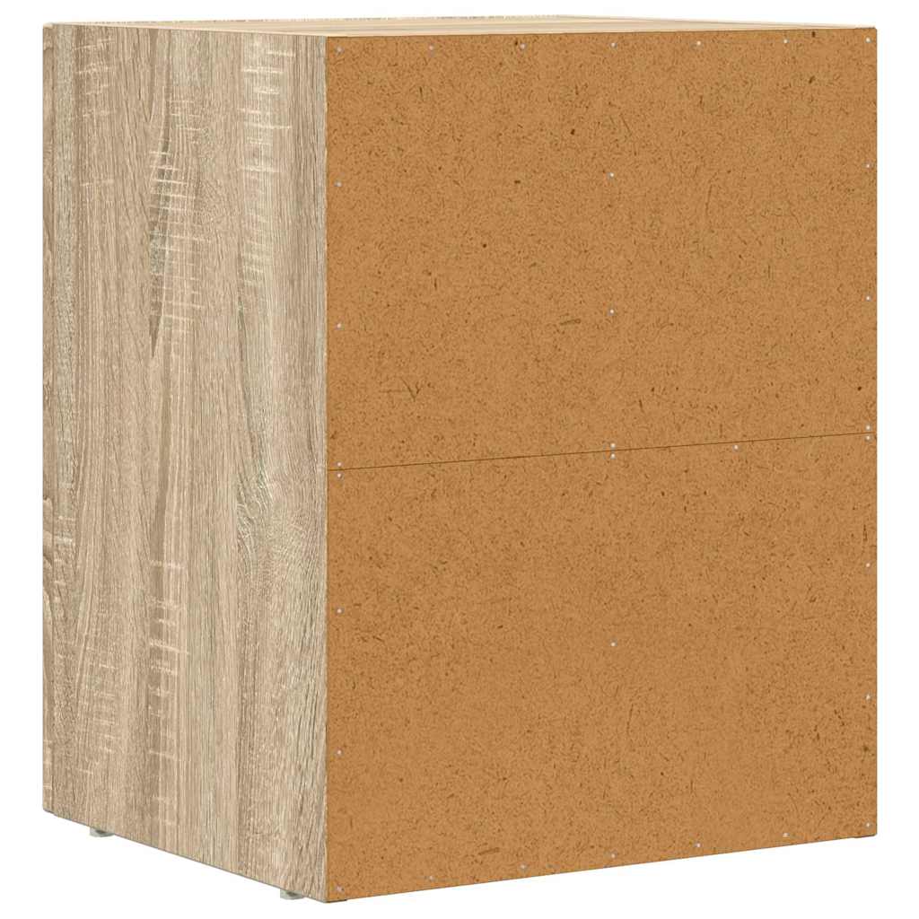 Sengebord 2 pcs Sonoma eg 40 x 35 x 50 cm Konstrueret træ
