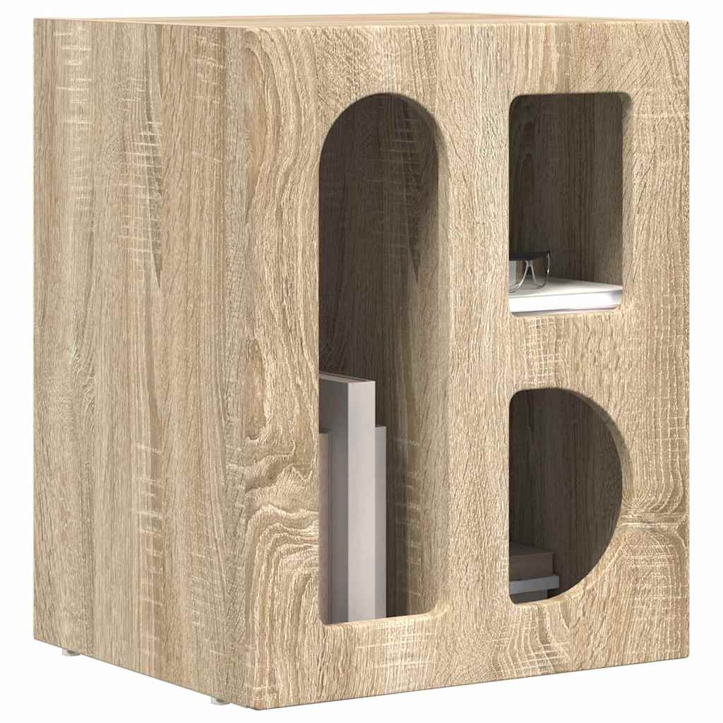 Sengebord 2 pcs Sonoma eg 40 x 35 x 50 cm Konstrueret træ