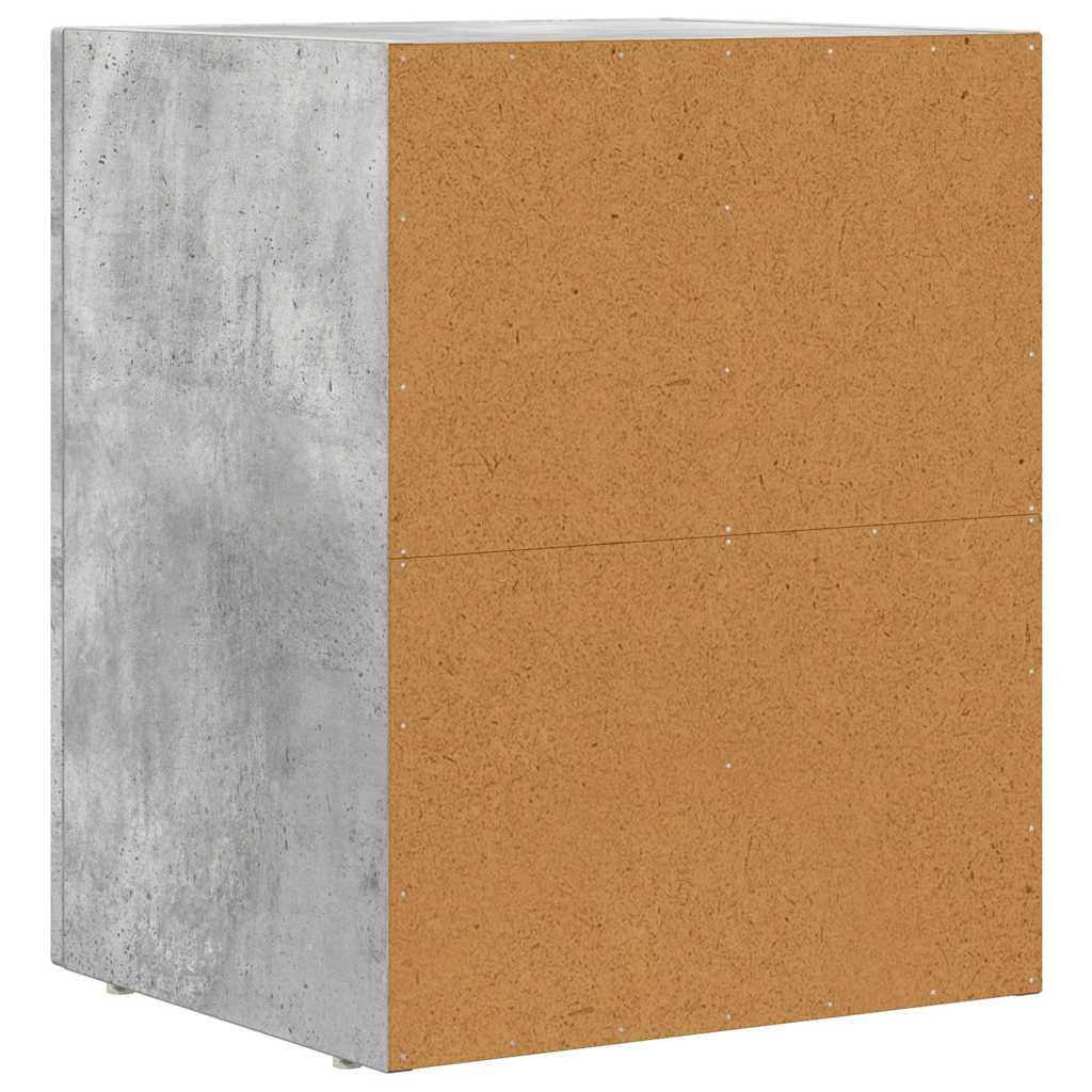 Sengebord Beton Grå 40 x 35 x 50 cm Konstrueret træ