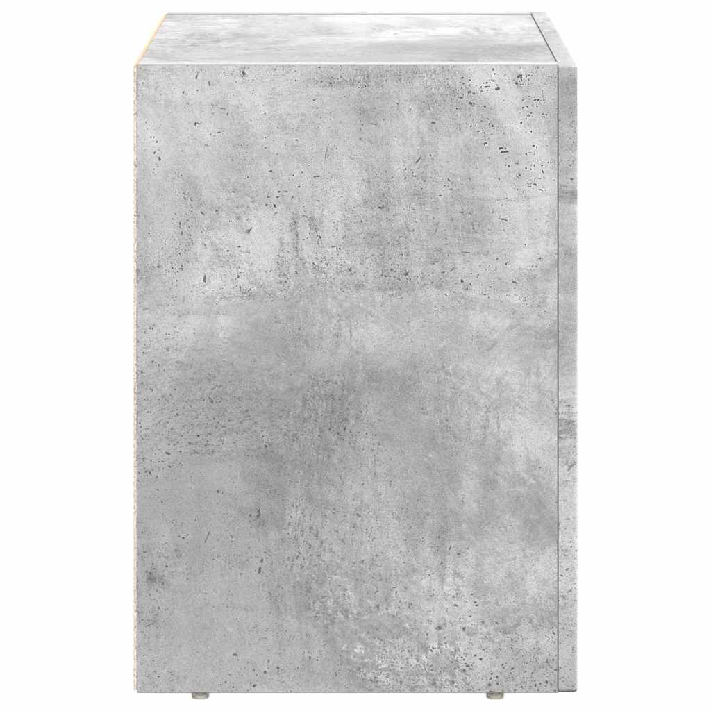 Sengebord Beton Grå 40 x 35 x 50 cm Konstrueret træ