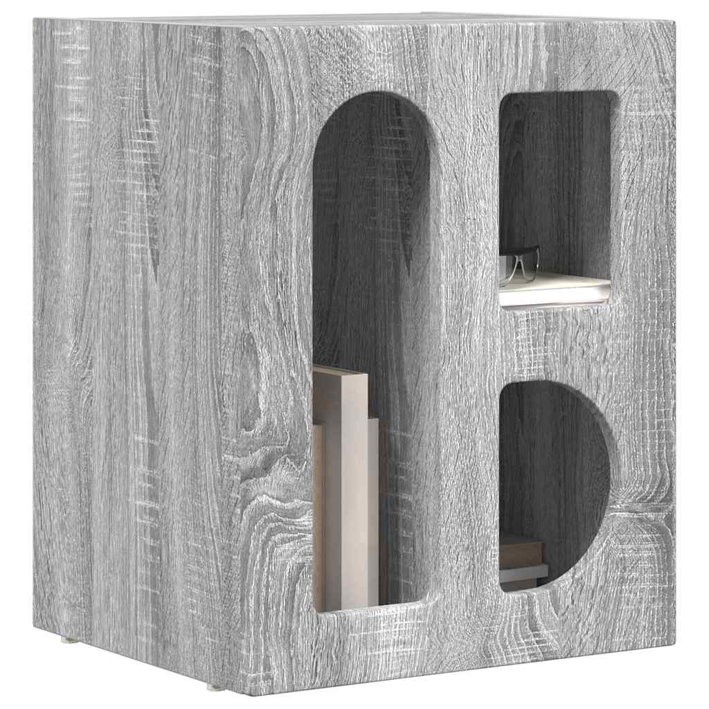 Sengebord 2 pcs Grå Sonoma 40 x 35 x 50 cm Konstrueret træ