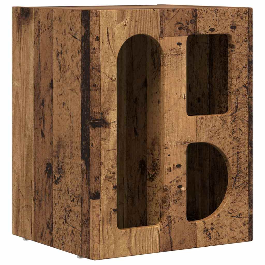 Sengebord 2 pcs Gammelt træ 40 x 35 x 50 cm Konstrueret træ