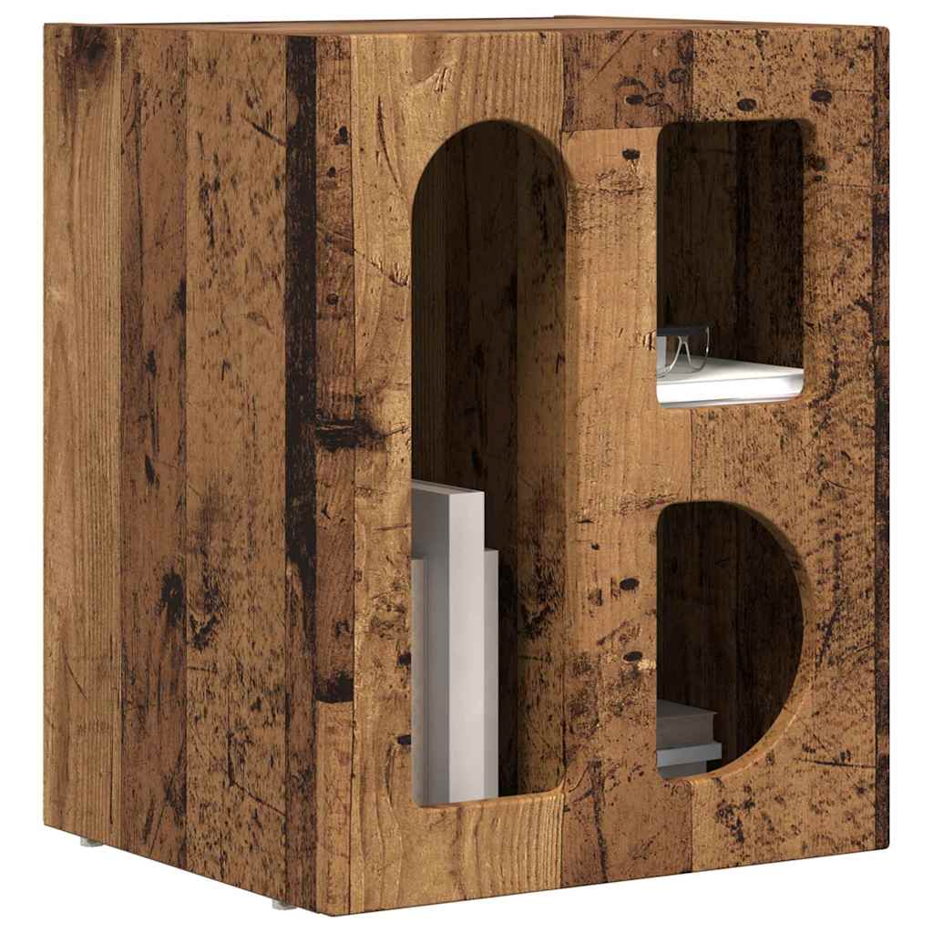 Sengebord 2 pcs Gammelt træ 40 x 35 x 50 cm Konstrueret træ