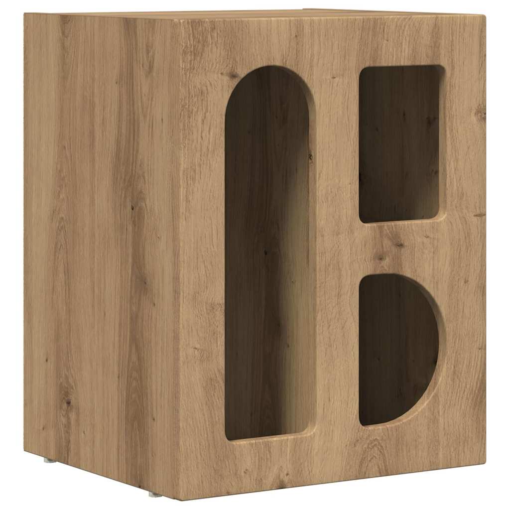 Sengebord Artisan Egetræ 40 x 35 x 50 cm Konstrueret træ