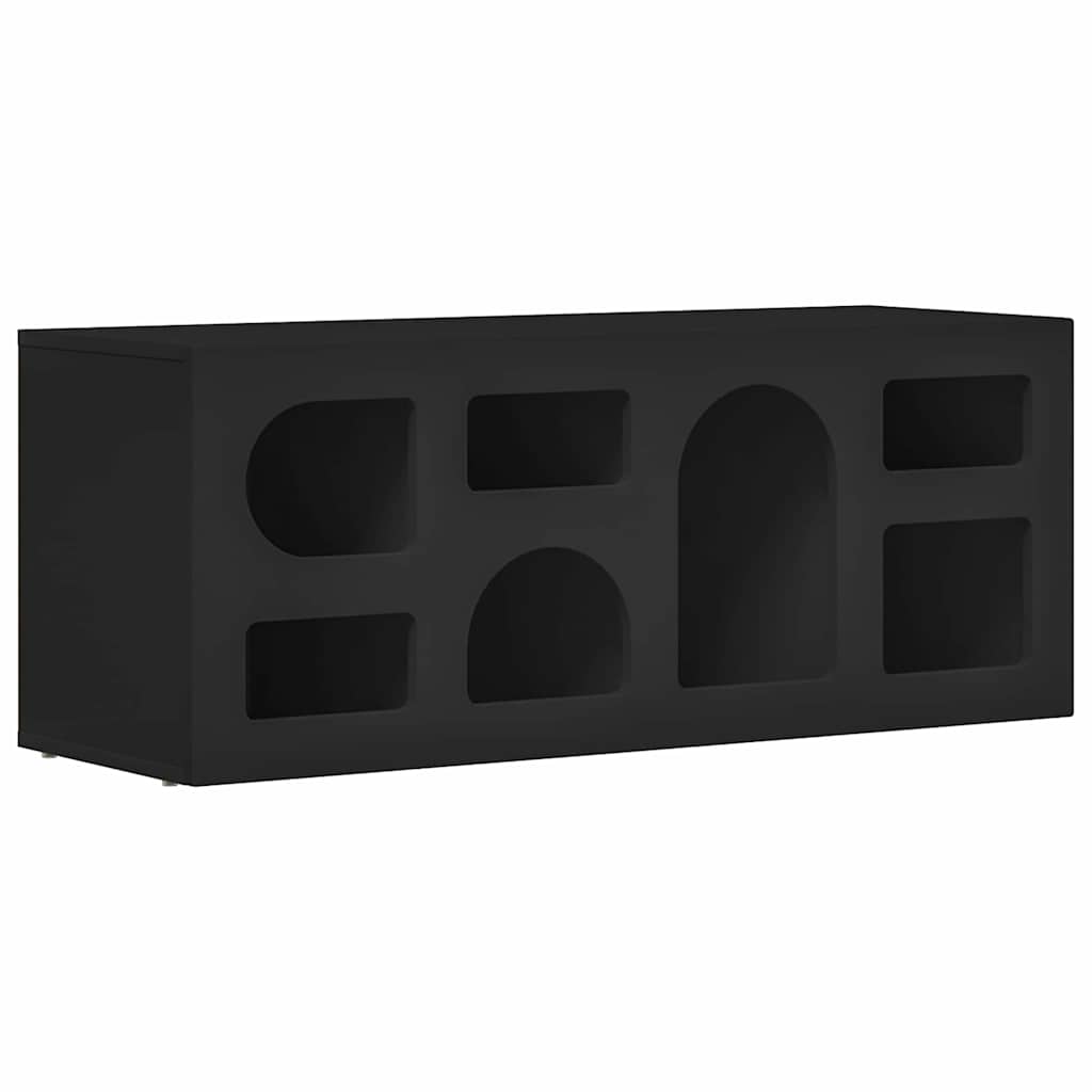 TV-skab ELST 100 x 35 x 40 cm Sort Konstrueret træ