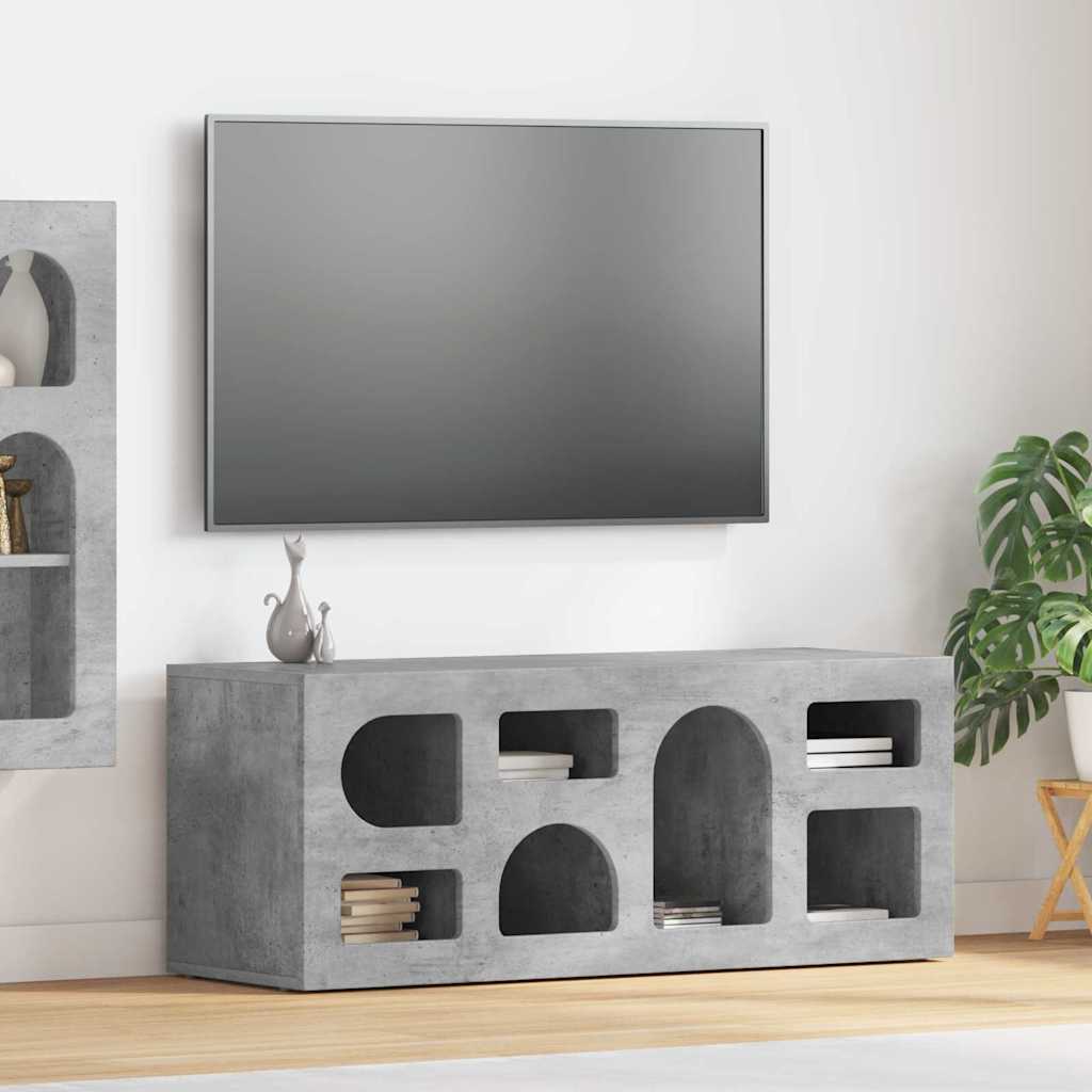 TV-skab ELST 100 x 35 x 40 cm Beton Grå Konstrueret træ