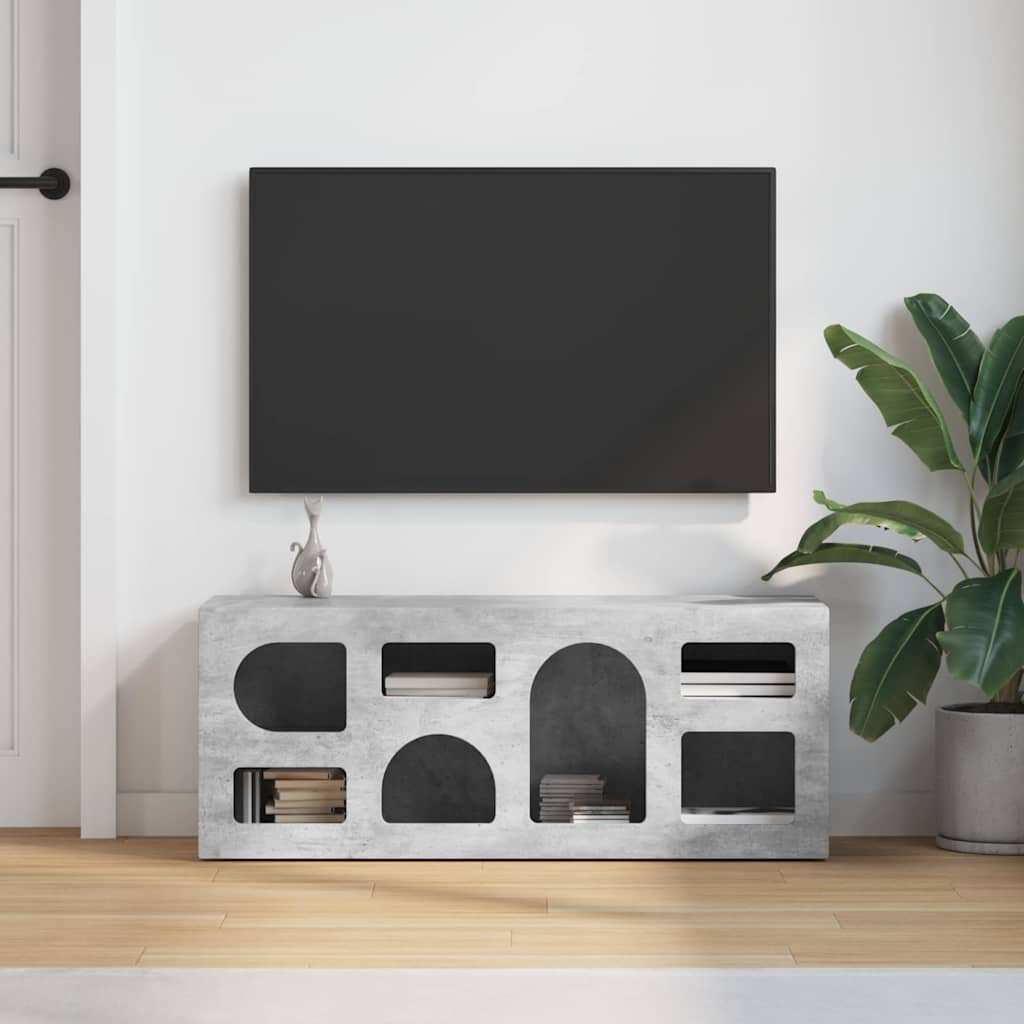 TV-skab ELST 100 x 35 x 40 cm Beton Grå Konstrueret træ