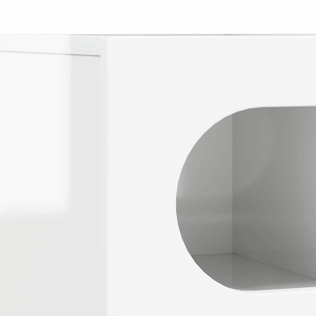 TV-skab ELST 100 x 35 x 40 cm Høj gloss hvid Konstrueret træ