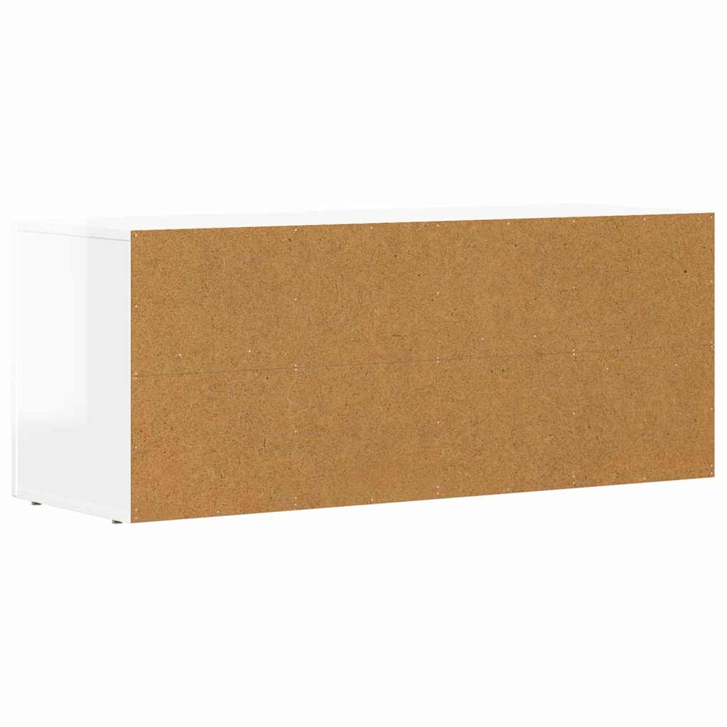 TV-skab ELST 100 x 35 x 40 cm Høj gloss hvid Konstrueret træ
