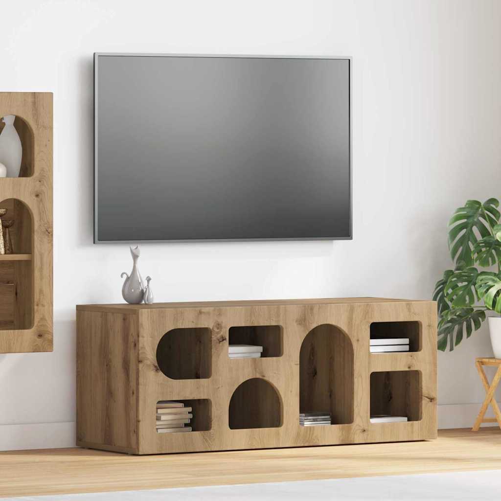TV-skab ELST 100 x 35 x 40 cm Artisan Egetræ Konstrueret træ
