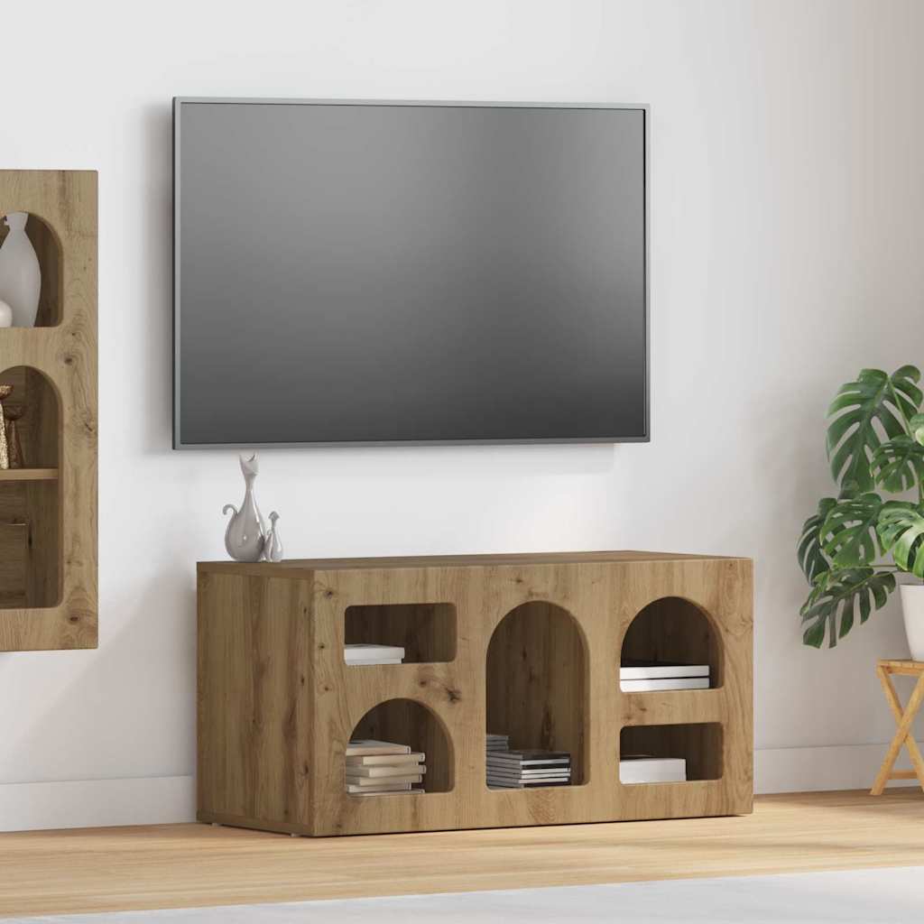 TV-skab ELST 80 x 35 x 40 cm Artisan Egetræ Konstrueret træ