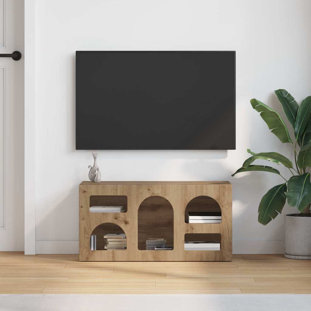 TV-skab ELST 80 x 35 x 40 cm Artisan Egetræ Konstrueret træ