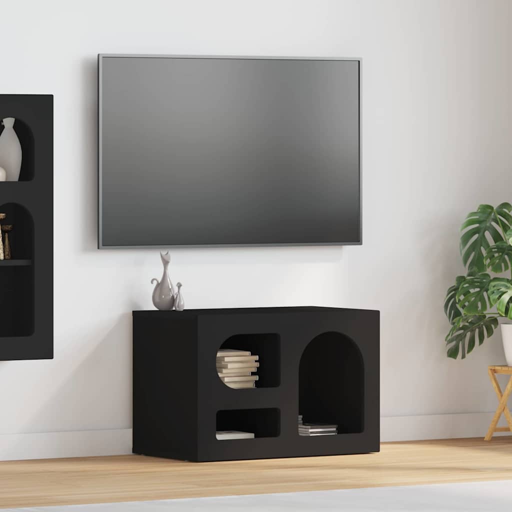 TV-skab ELST 60 x 35 x 40 cm Sort Konstrueret træ