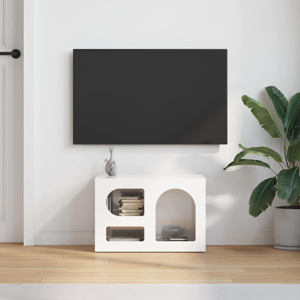 TV-skab ELST 60 x 35 x 40 cm Høj gloss hvid Konstrueret træ
